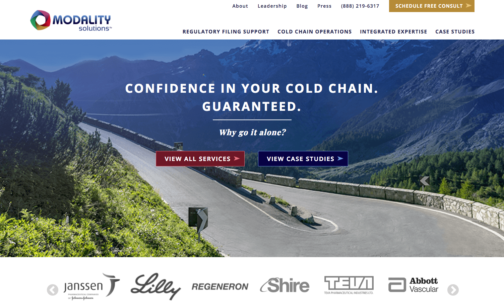 Cold Chain Experts Modality Solutions Announce  Its New Content-Rich Website Experience
