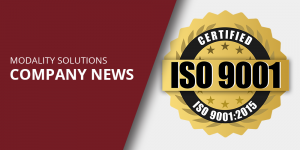 Modality Solutions Announces ISO 9001:2015 Certification