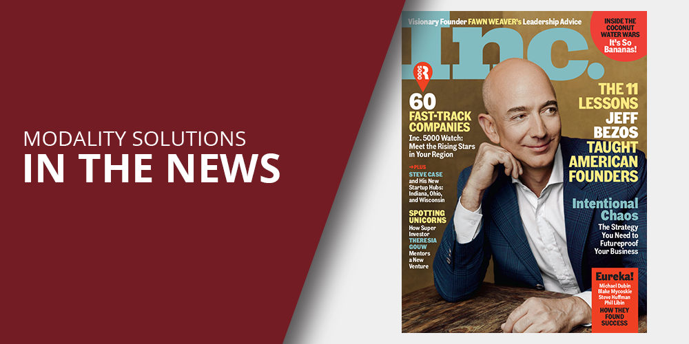 Modality Solutions Recognized on Inc. Magazine’s List of Fastest-Growing Private Companies in Texas