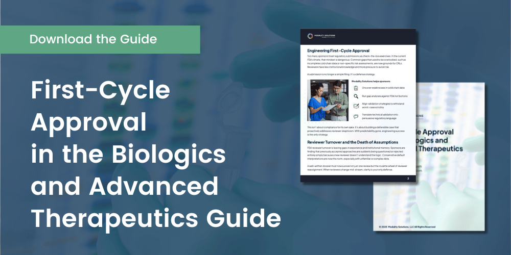 First-Cycle Approval in the Biologics and Advanced Therapeutics Guide